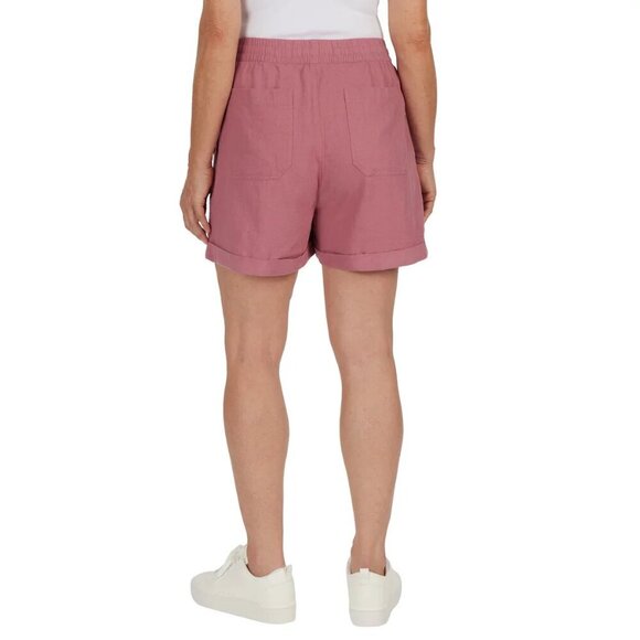 NEW Frank by Frank & Oak Linen Blend Shorts | Pink - Picture 2 of 4